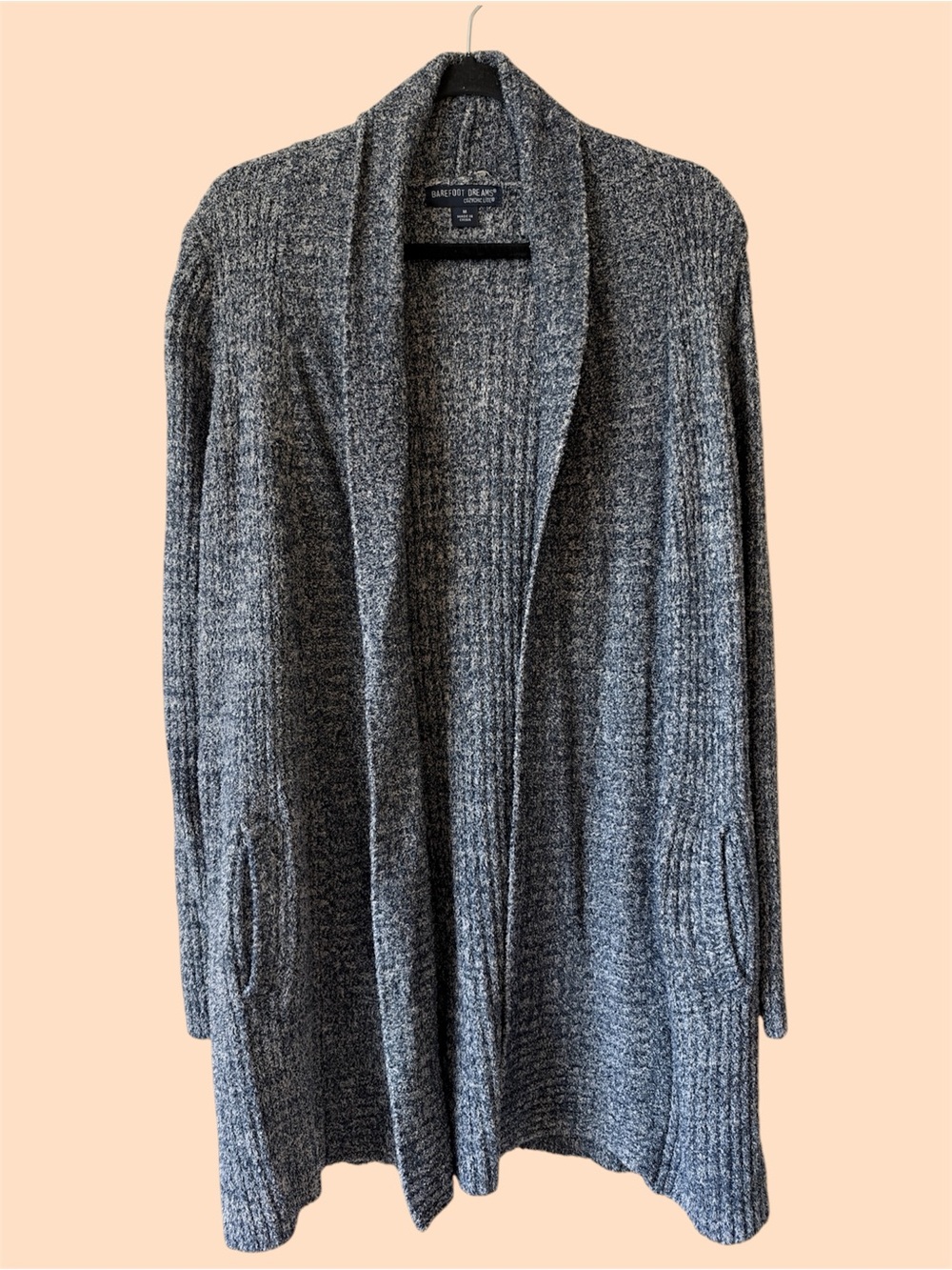 Barefoot Dreams CozyChic Lite Montecito Cardigan Blue Sz M